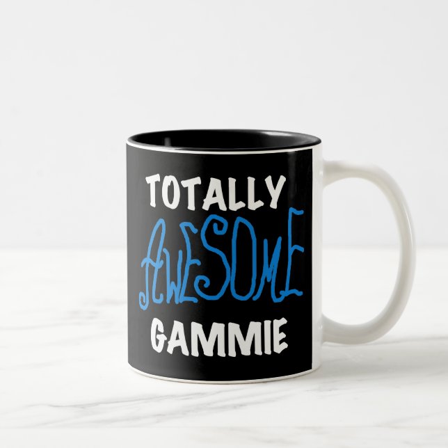 Totally Awesome Gammie Blue T-shirts and Gifts Zweifarbige Tasse (Rechts)