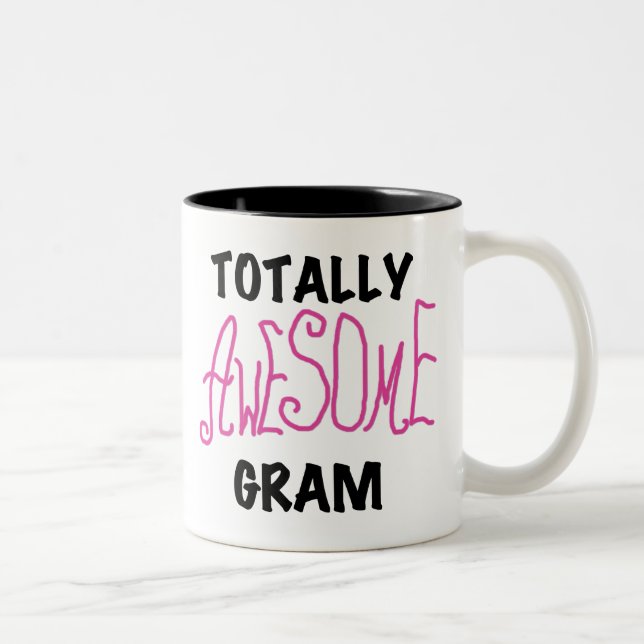Totally Awesome Gram Pink Tshirts and Gifts Zweifarbige Tasse (Rechts)
