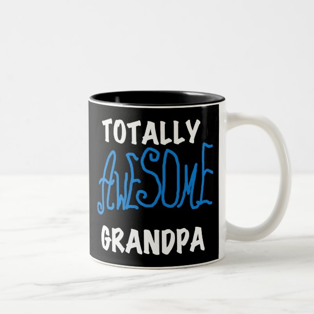 Totally Awesome Grandpa T-shirts and Gifts Zweifarbige Tasse (Rechts)