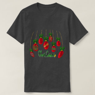 Totally Balls tief in Weihnachts-Cheeks-Design T-Shirt