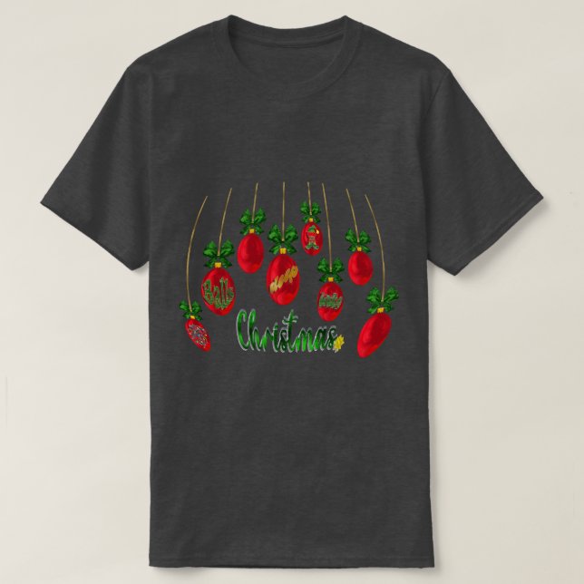 Totally Balls tief in Weihnachts-Cheeks-Design T-Shirt (Design vorne)