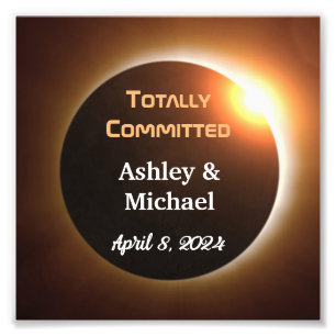 Totally Committed Eclipse Theme Wedding Fotodruck