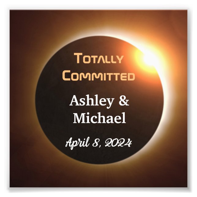 Totally Committed Eclipse Theme Wedding Fotodruck (Vorne)
