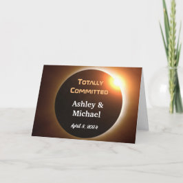 Totally Committed Eclipse Theme Wedding Karte
