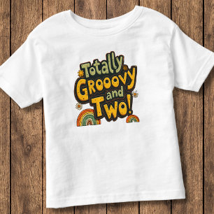 Totally Groovy und 2. Geburtstag Kleinkind T-shirt