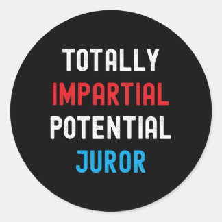 Totally Impial Potenzial Juror Joke Runder Aufkleber