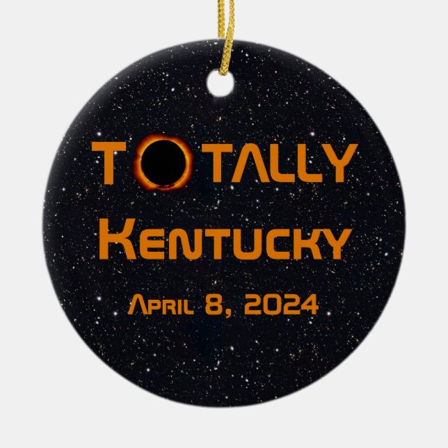 Totally Kentucky 2024 Solar Eclipse Keramik Ornament (Vorne)