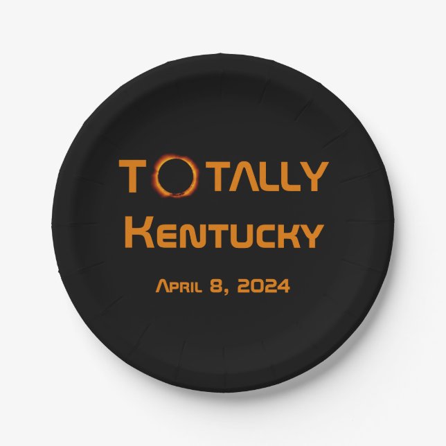 Totally Kentucky 2024 Solar Eclipse Pappteller (Vorderseite)