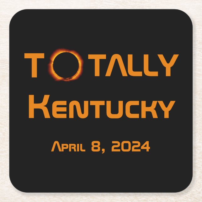 Totally Kentucky 2024 Solar Eclipse Rechteckiger Pappuntersetzer (Vorderseite)