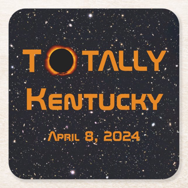 Totally Kentucky 2024 Solar Eclipse Rechteckiger Pappuntersetzer (Vorderseite)