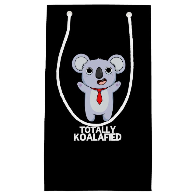Totally Koala Funny Koala Bear Pun Dark BG Kleine Geschenktüte (Vorderseite)