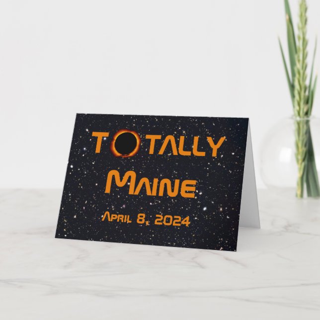 Totally Maine 2024 Solar Eclipse Karte (Vorderseite)