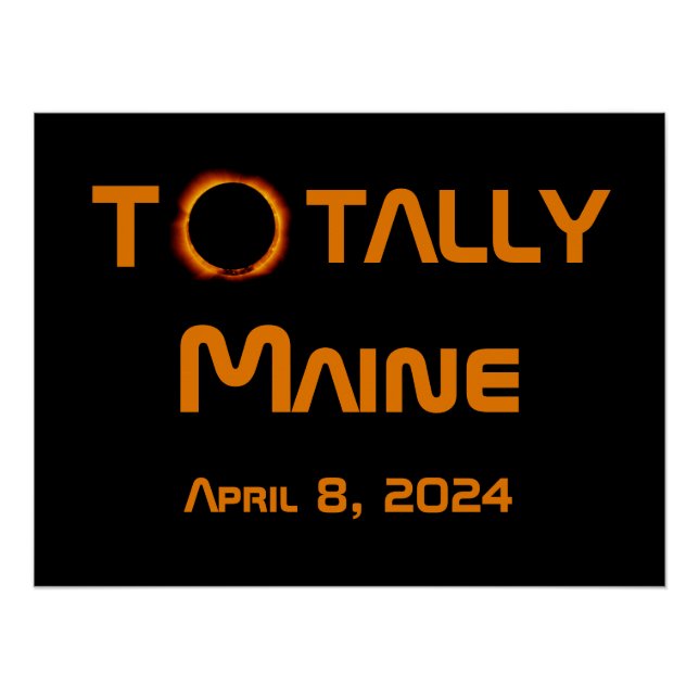 Totally Maine 2024 Solar Eclipse Poster (Vorderseite)