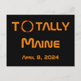 Totally Maine 2024 Solar Eclipse Postkarte