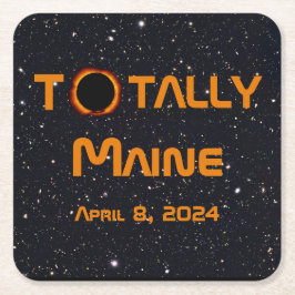 Totally Maine 2024 Solar Eclipse Rechteckiger Pappuntersetzer