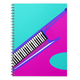 Totally Neon 80er Keytar Notizblock