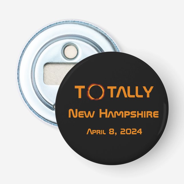 Totally New Hampshire 2024 Solar Eclipse Flaschenöffner (Vorderseite)