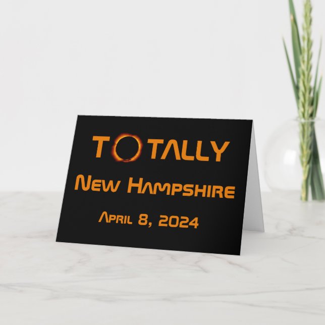 Totally New Hampshire 2024 Solar Eclipse Karte (Vorderseite)