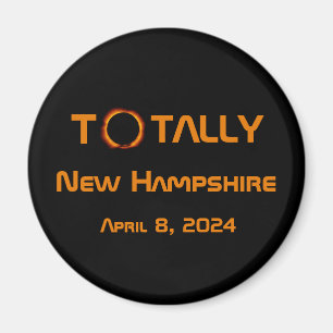 Totally New Hampshire 2024 Solar Eclipse Magnet