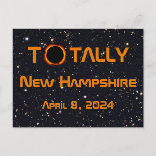 Totally New Hampshire 2024 Solar Eclipse Postkarte