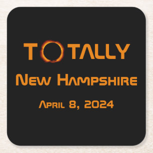 Totally New Hampshire 2024 Solar Eclipse Rechteckiger Pappuntersetzer