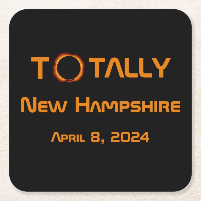 Totally New Hampshire 2024 Solar Eclipse Rechteckiger Pappuntersetzer (Vorderseite)