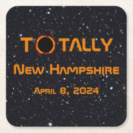 Totally New Hampshire 2024 Solar Eclipse Rechteckiger Pappuntersetzer