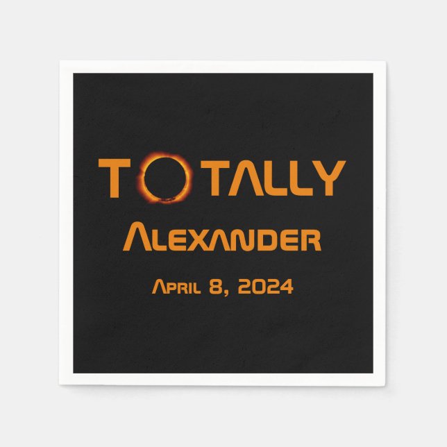 Totally Personal 2024 Solar Eclipse Serviette (Vorderseite)