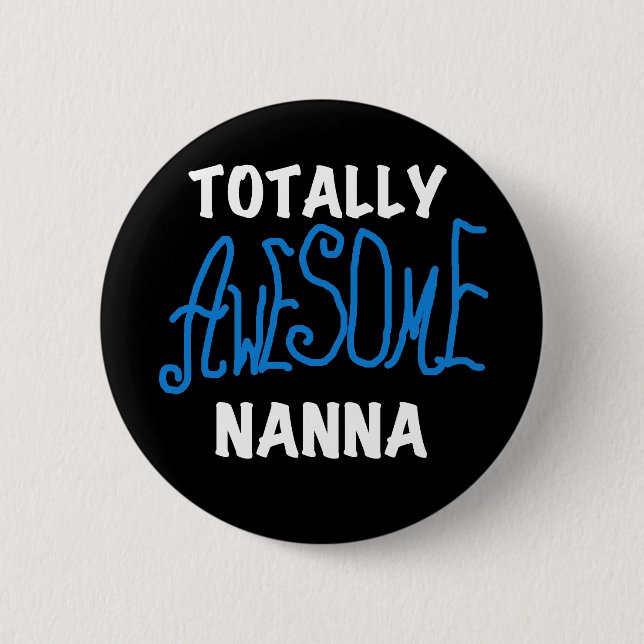Totally Phantastisch Nanna Blue T - Shirt and GIft Button (Vorderseite)