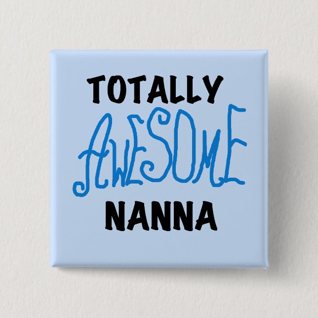 Totally Phantastisch Nanna Blue T - Shirt and GIft Button (Vorderseite)