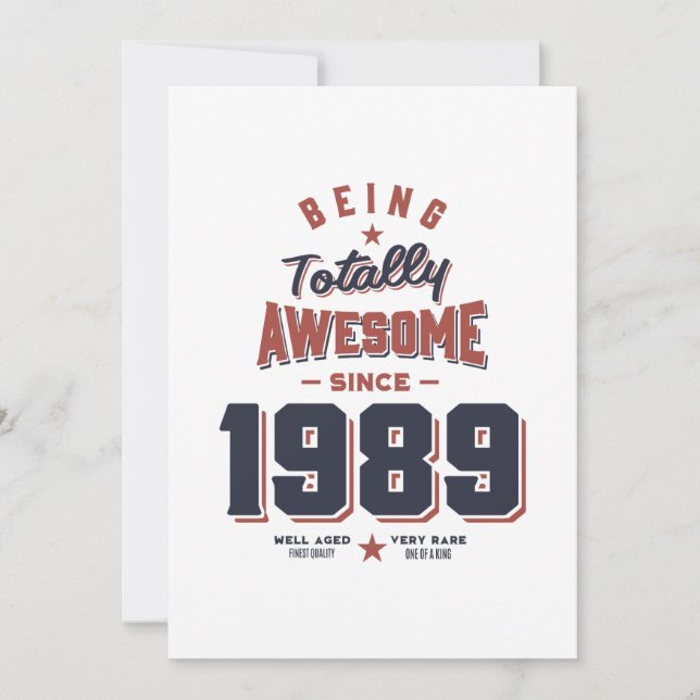Totally Phantastisch seit 1989 Geburtstagsgeschenk Einladung (Vorderseite)