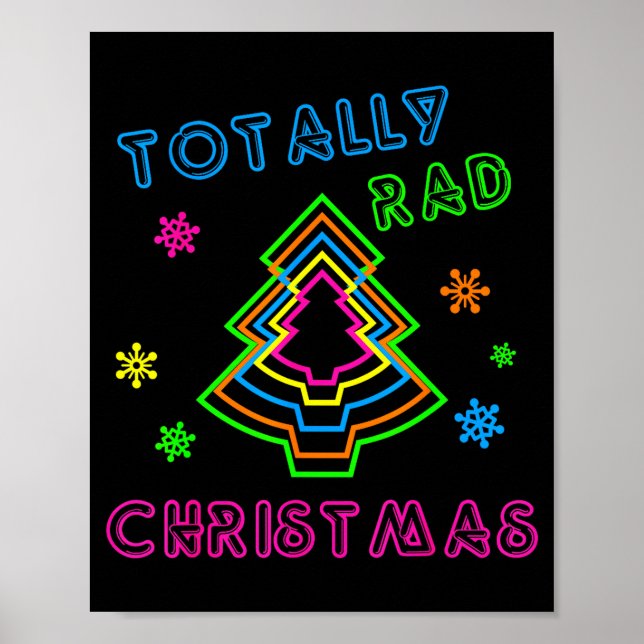 Totally Rad Christmas - 80s Retro Christmas  Poster (Vorne)