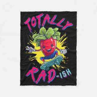 Totally Rad-ish Funny Skateboarding Radish 80's 1  Fleecedecke