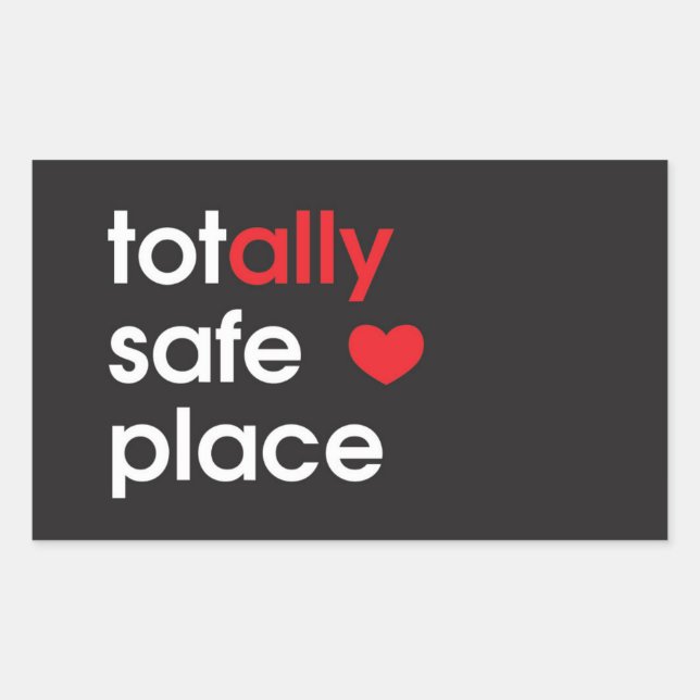"Totally Safe Place" Alt Aufkleber (Vorderseite)