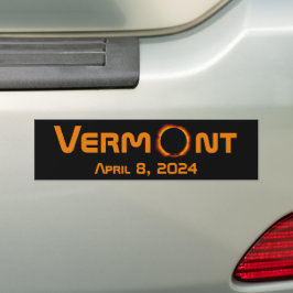 Totally Vermont 2024 Solar Eclipse Autoaufkleber