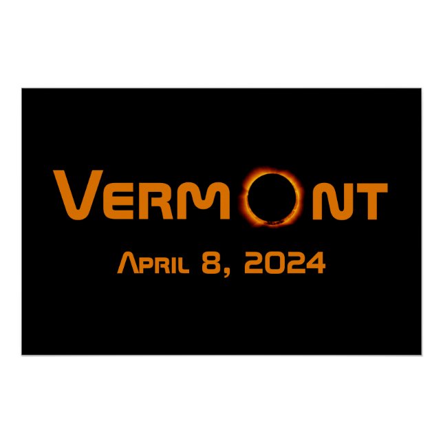 Totally Vermont 2024 Solar Eclipse Poster (Vorderseite)