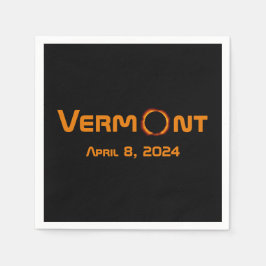 Totally Vermont 2024 Solar Eclipse Serviette