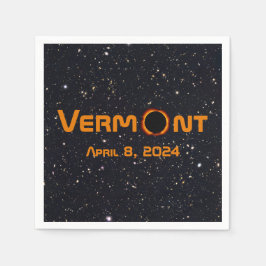Totally Vermont 2024 Solar Eclipse Serviette