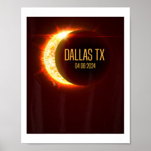 Totalweg Dallas Tx 4.8.24 Gesamter Solar-Ecli Poster