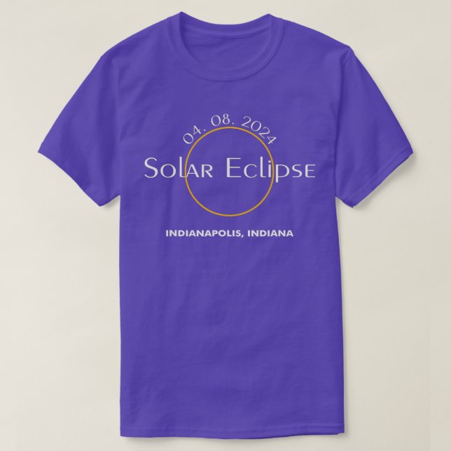 Totalweg Indianapolis Solar Eclipse April T-Shirt (Design vorne)