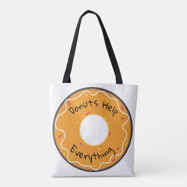 Totbeutel Donuts helfen alles (Rückseite)