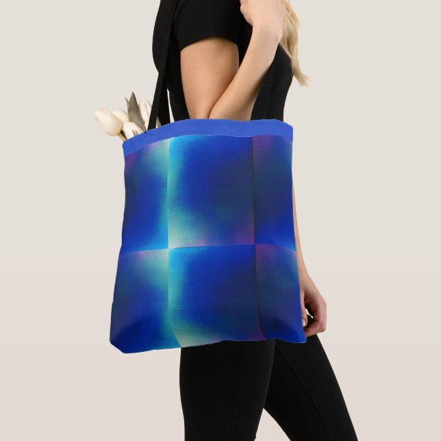 Totbeutel mit blauem und türkisfarbenem Design (Von Nahem)