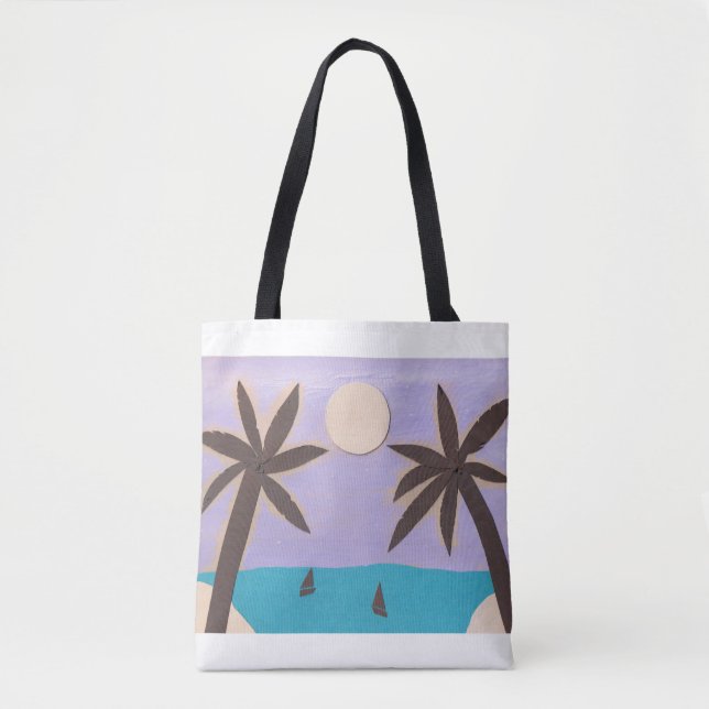 Totbeutel mit Palm und Ocean Design (Vorderseite)