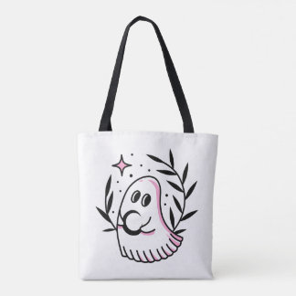 Totbeutel mit rosa und schwarz Logo-Design