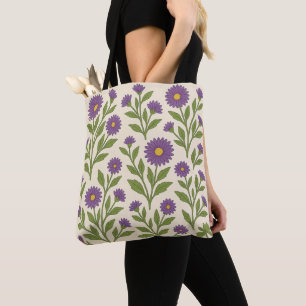 Totbeutel mit violetten Blumen