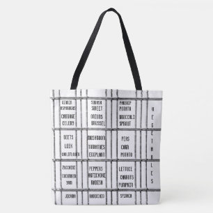 Totbeutel Schwarz & Weiß Gemüse