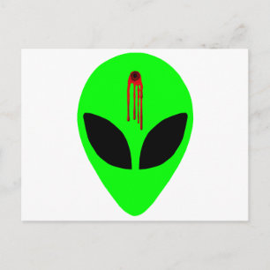Tote Alien Postkarte
