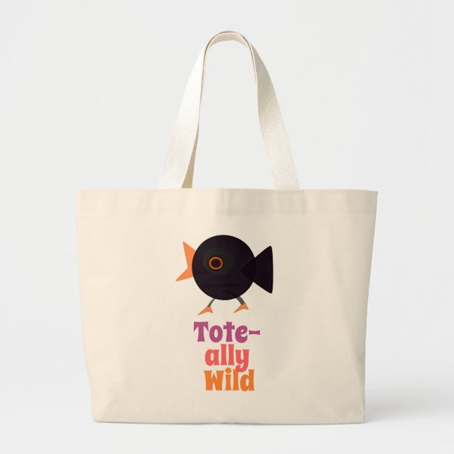 Tote-ally Wilde Vogel-Tasche Jumbo Stoffbeutel (Vorne)