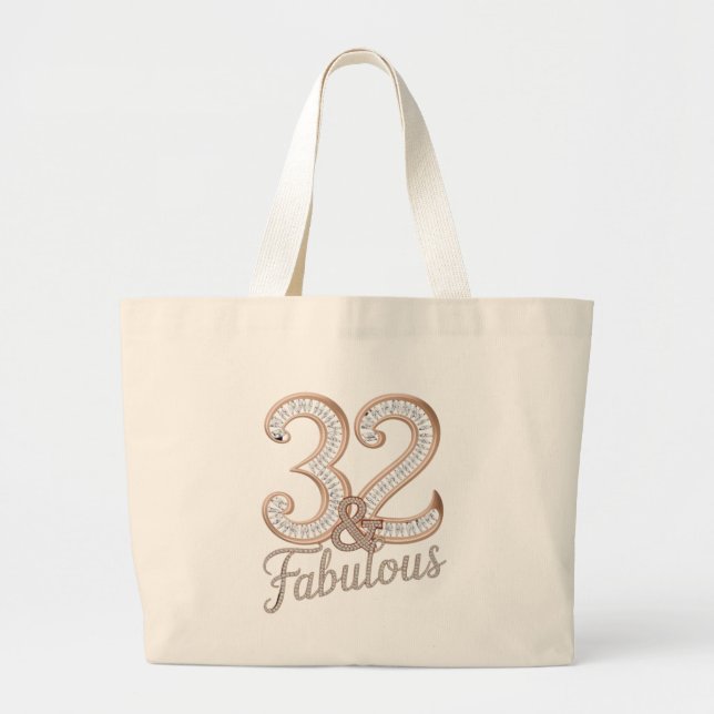 Tote Bag - 32 & Fabulous Jumbo Stoffbeutel (Vorne)