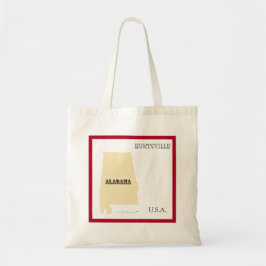Tote Bag - Alabama State Map with City Tragetasche